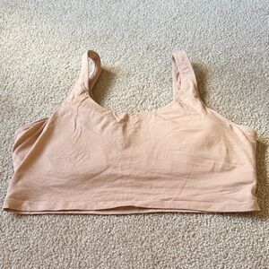Lands' End Light Peach Wireless Crop Bra
